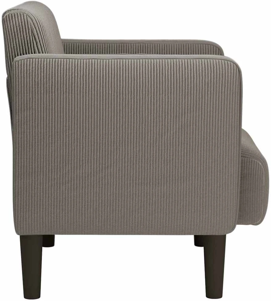 Fotelis Sofa-kėdė su porankiais, šviesiai pilka, 54 cm, velvetas, audinys