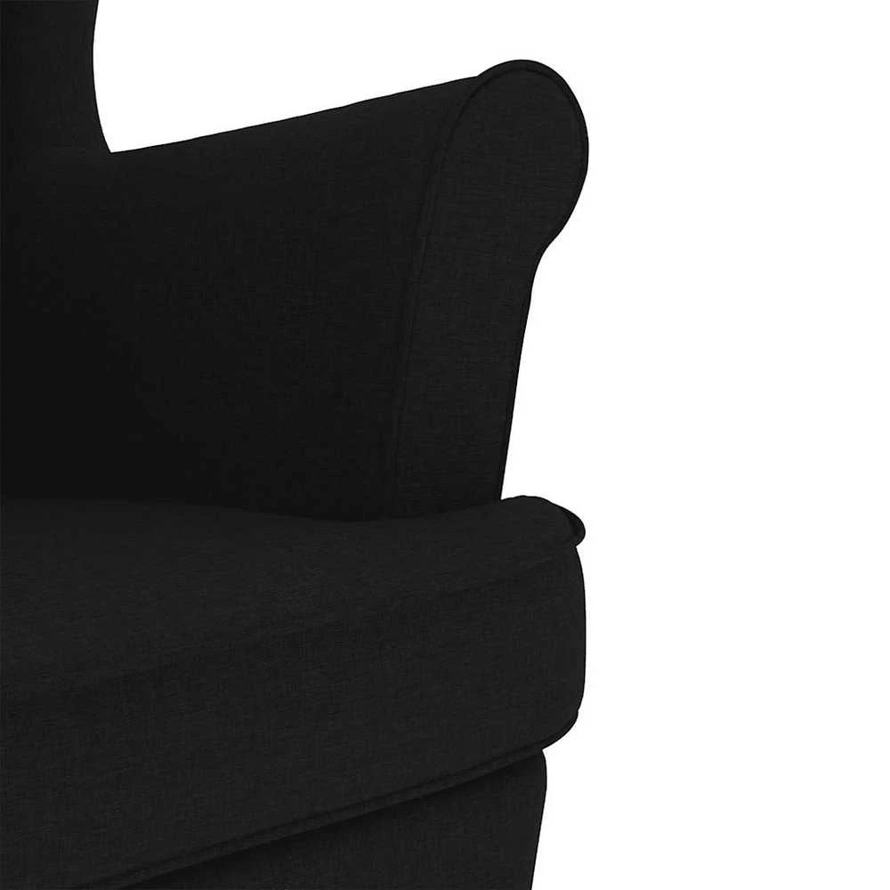 Fotelis Supama kėdė Juoda 74x90x102 cm Audinys