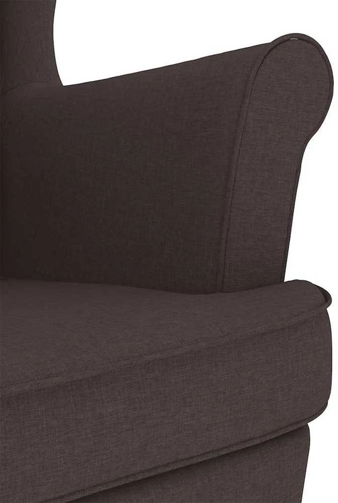 Fotelis Supama kėdė Tamsiai ruda 74x90x102 cm Audinys