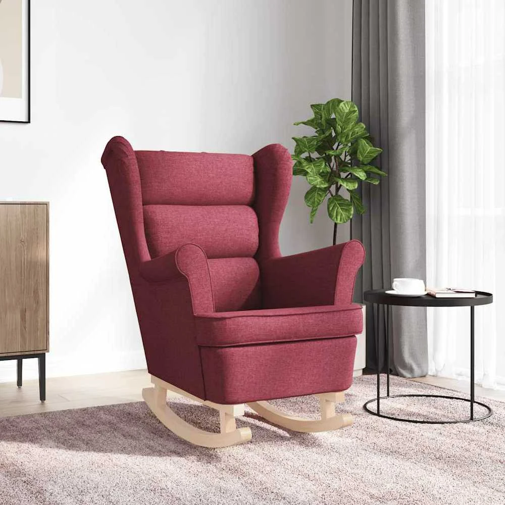 Fotelis Supama kėdė Vyno raudona 74x90x102 cm Audinys