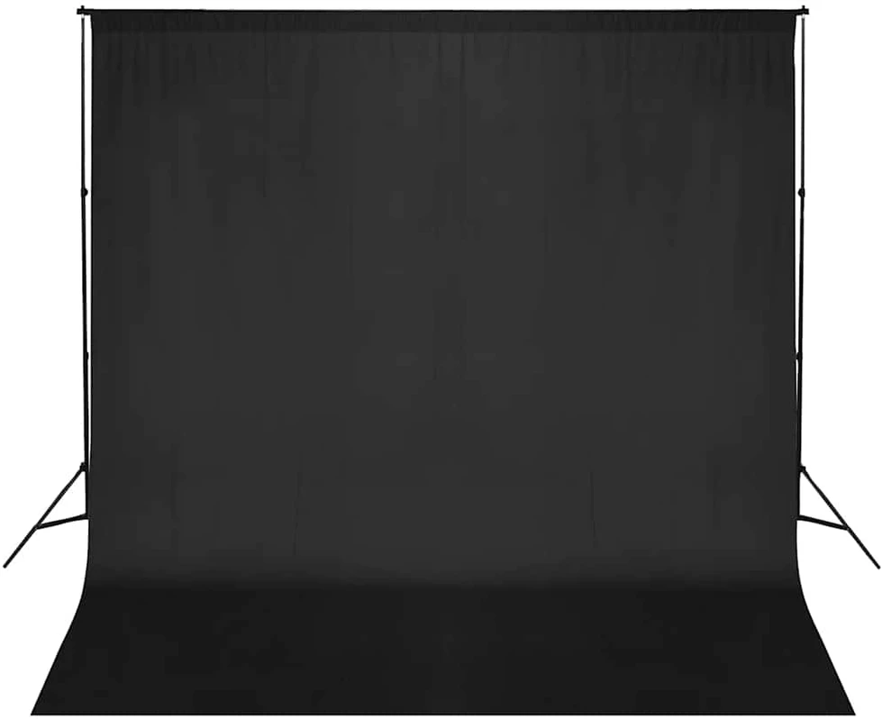 Fotografijos fono rėmo sistema, 600 x 300 cm, juoda