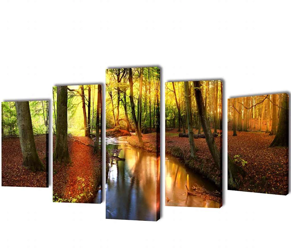 Nuotraukų rėmelis Fotopaveikslas "Miškas" ant Drobės 100 x 50 cm
