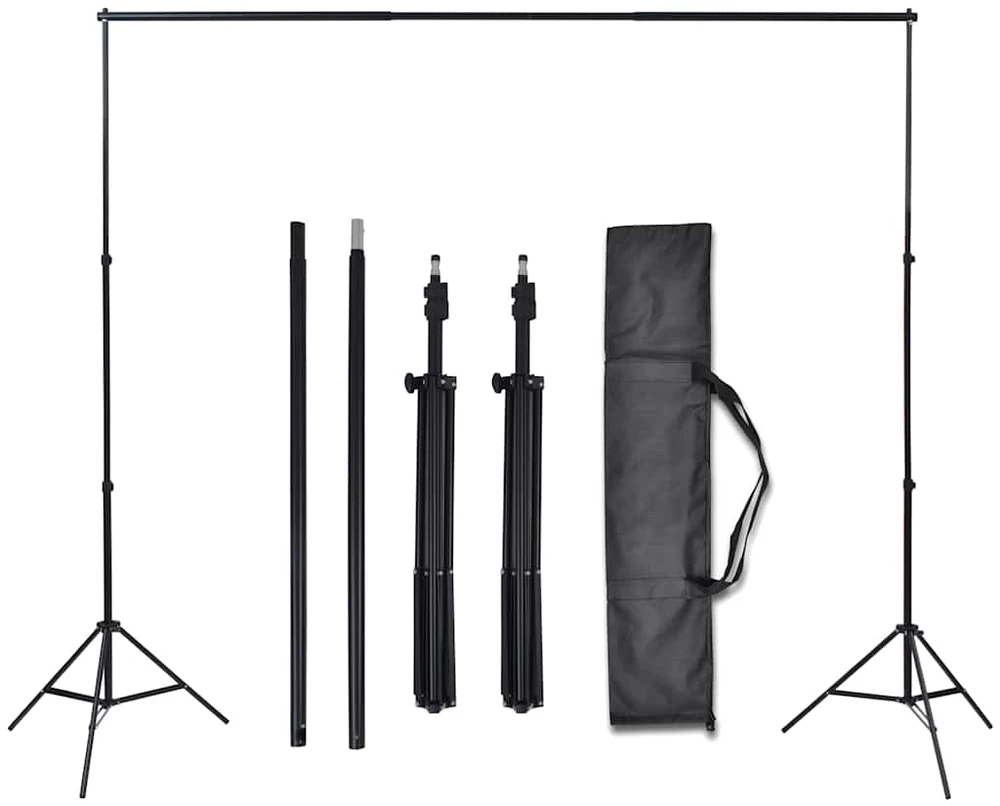 Fotostudijos kompl. su 3 medviln. fonais ir regul. rėmu, 3x5m
