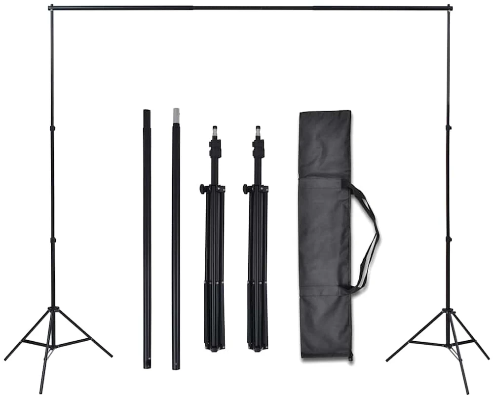 Fotostudijos kompl. su 3 medviln. fonais ir regul. rėmu, 3x6m
