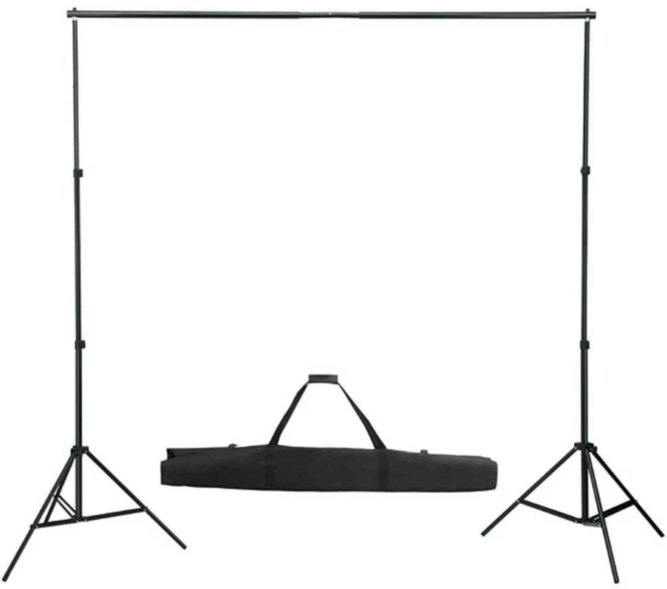 Fotostudijos komplektas su apšvietimo rinkiniu ir fonu