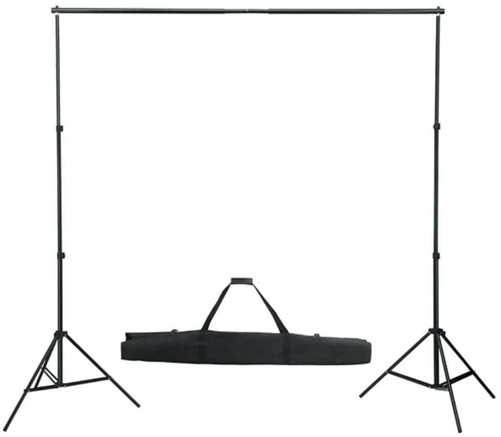 Fotostudijos komplektas su apšvietimo rinkiniu ir fonu