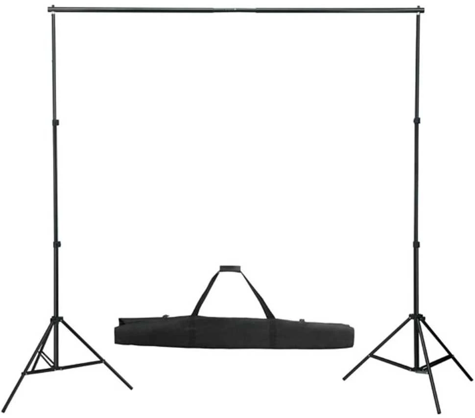 Fotostudijos komplektas su apšvietimo rinkiniu ir fonu