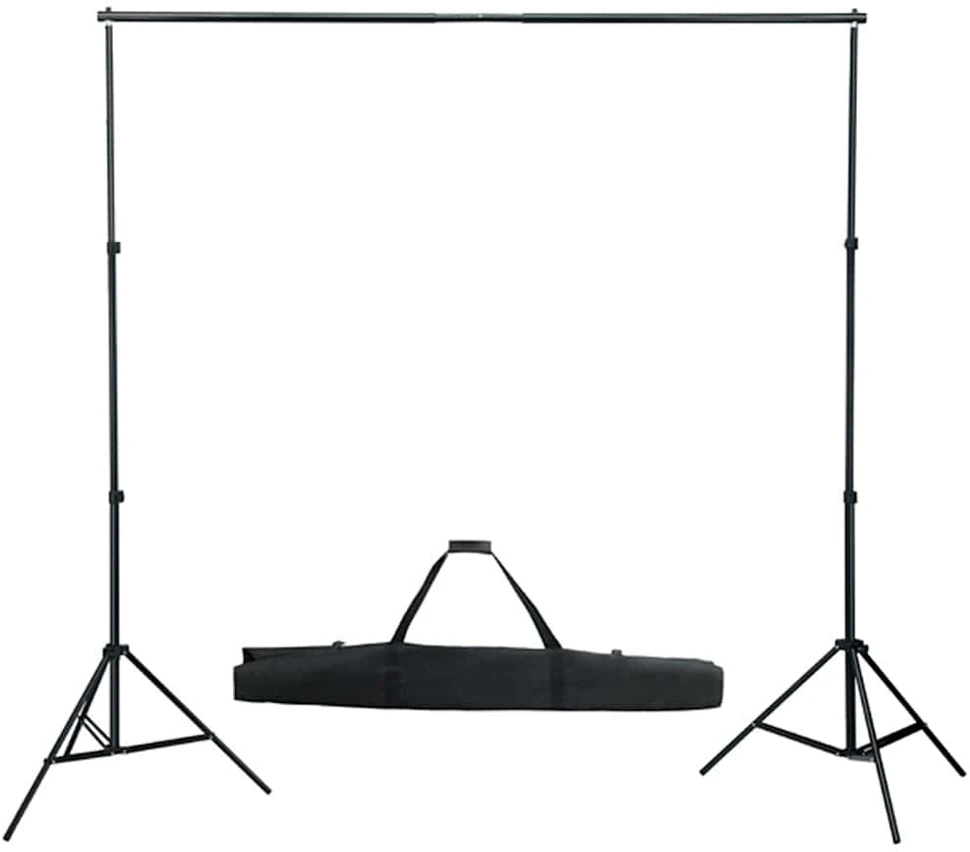 Fotostudijos komplektas su apšvietimo rinkiniu ir fonu