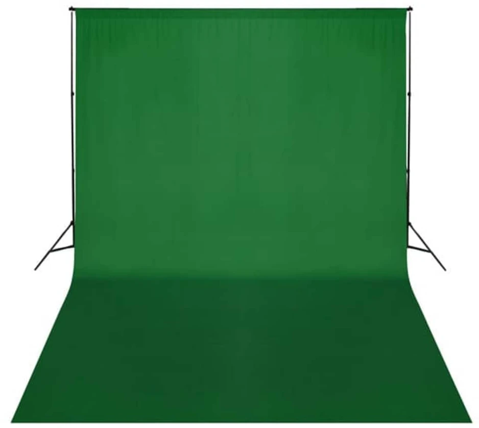 Fotostudijos komplektas su fonu, šviestuvais ir skėčiais