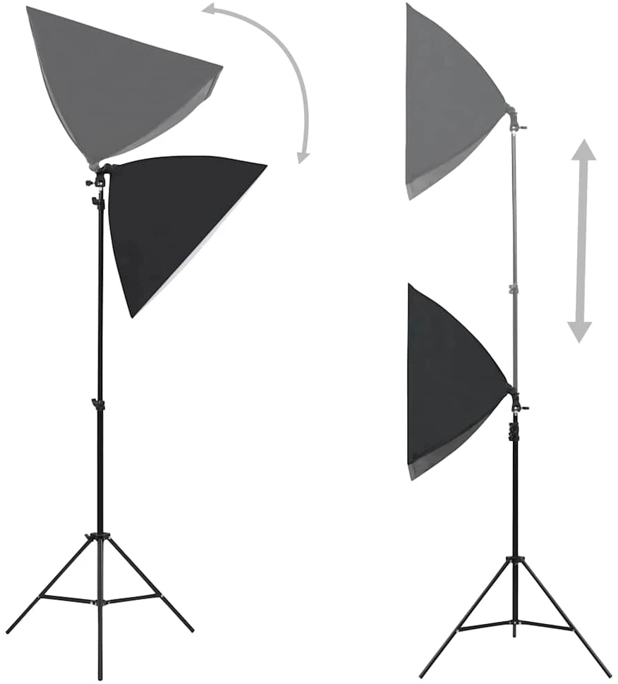 Fotostudijos komplektas su šviesdėžėmis ir reflektoriumi