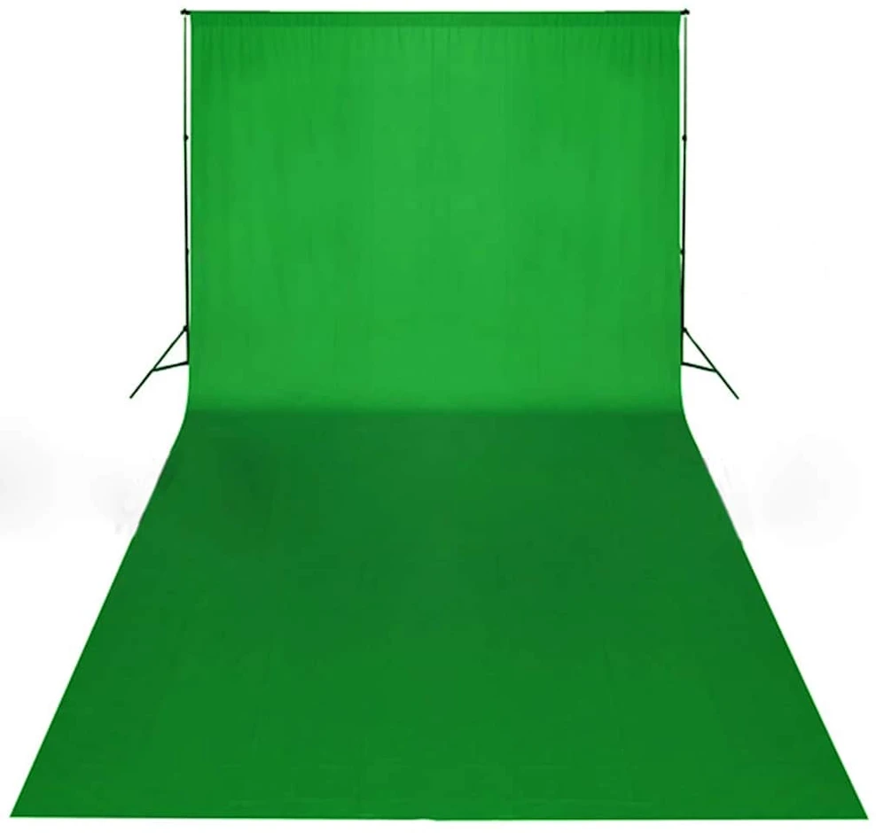 Fotostudijos rinkinys su apšvietimo rinkiniu ir fonu