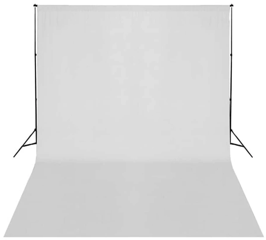 Fotostudijos rinkinys su apšvietimo rinkiniu ir fonu