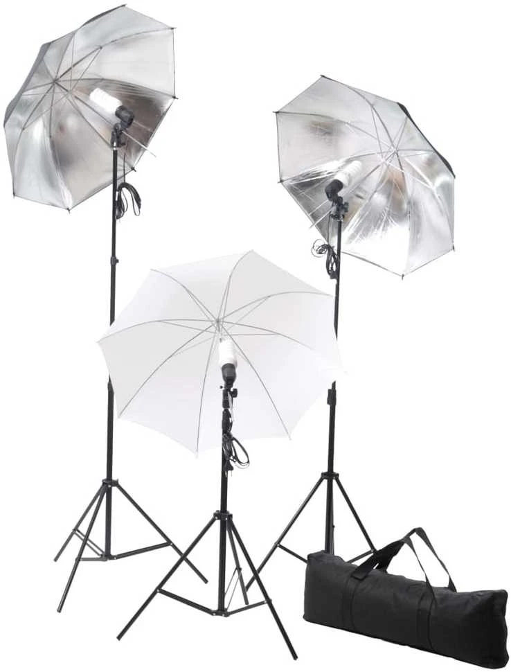 Fotostudijos rinkinys su fonų ir apšvietimo rinkiniu