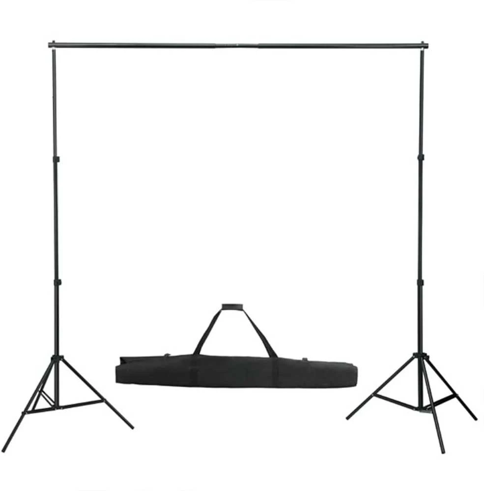 Fotostudijos rinkinys su šviestuvais, fonu ir reflektoriumi