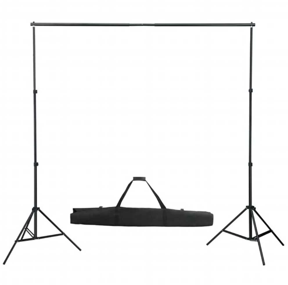 Fotostudijos rinkinys su šviestuvais, fonu ir reflektoriumi