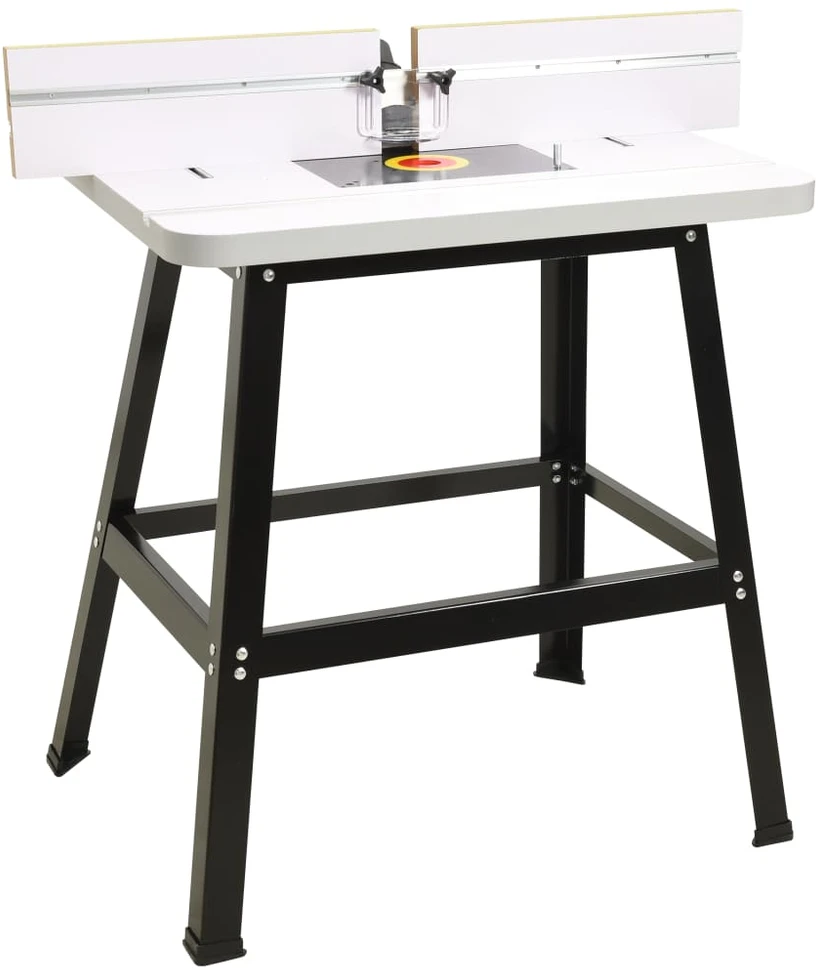 Frezavimo stalas, 81x61x88cm, plienas ir MDF