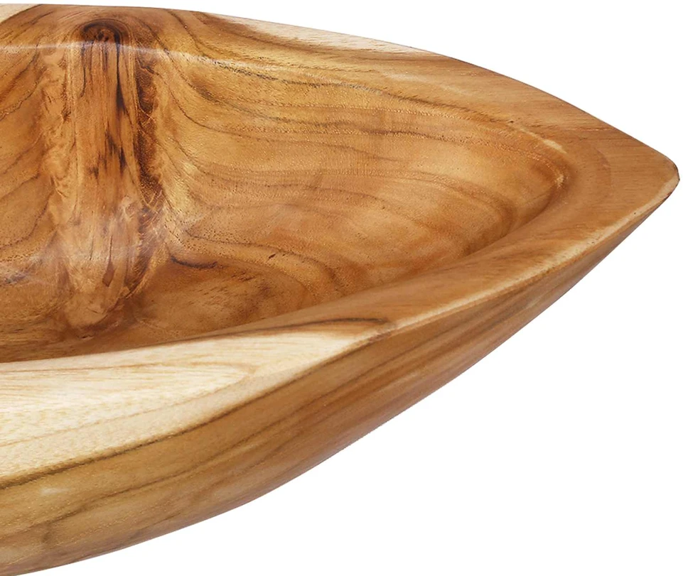 Fruit Bowl JEPARA Teak Brown 46 x 16 x 11 cm