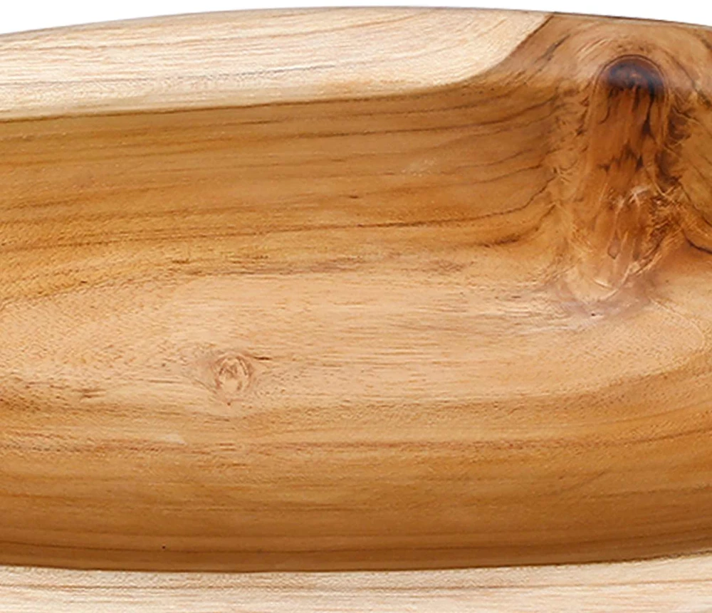 Fruit Bowl JEPARA Teak Brown 46 x 16 x 11 cm