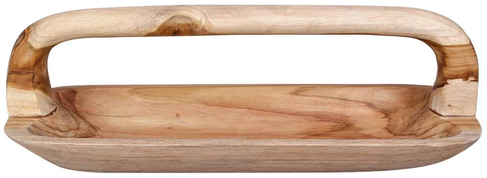 Fruit Bowl JEPARA Teak Brown 61 x 21 x 21 cm