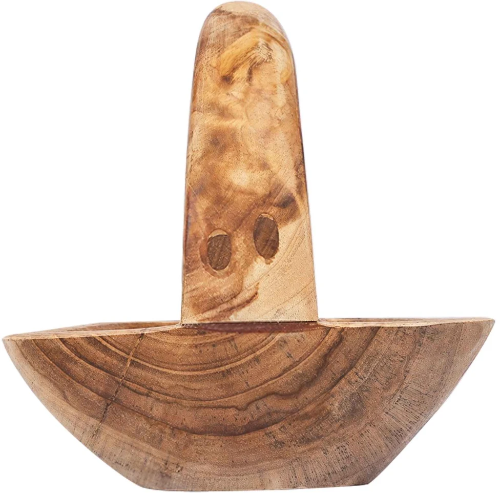 Fruit Bowl JEPARA Teak Brown 61 x 21 x 21 cm