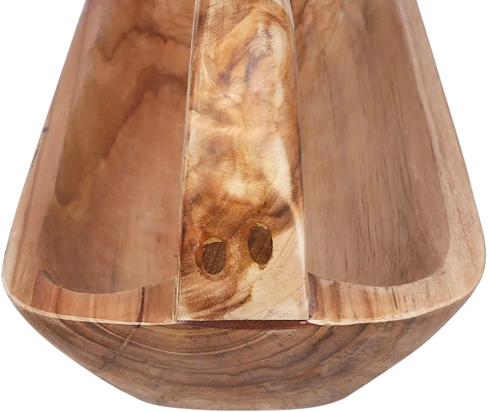 Fruit Bowl JEPARA Teak Brown 61 x 21 x 21 cm