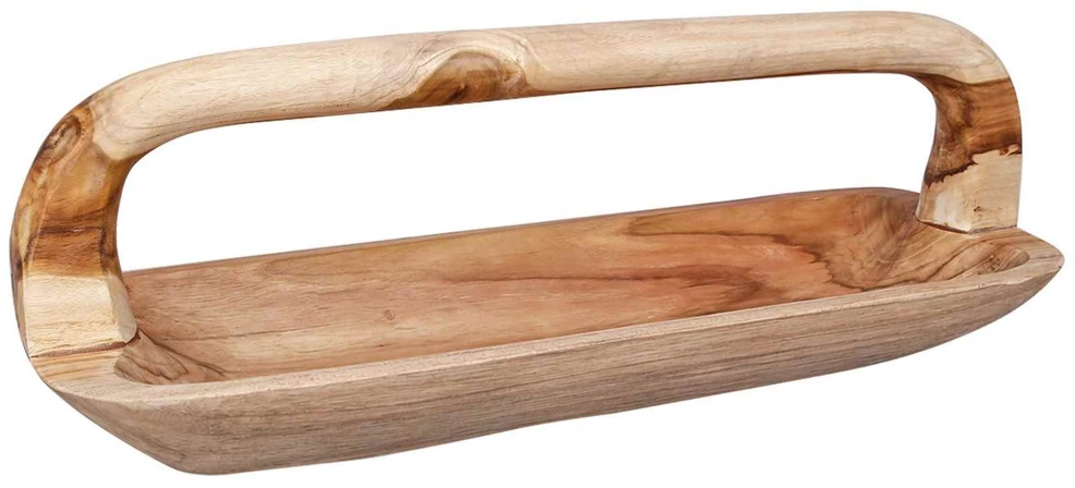 Fruit Bowl JEPARA Teak Brown 61 x 21 x 21 cm