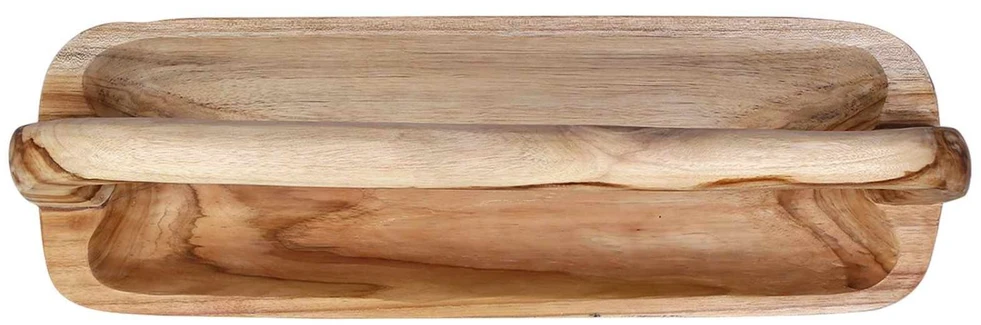 Fruit Bowl JEPARA Teak Brown 61 x 21 x 21 cm