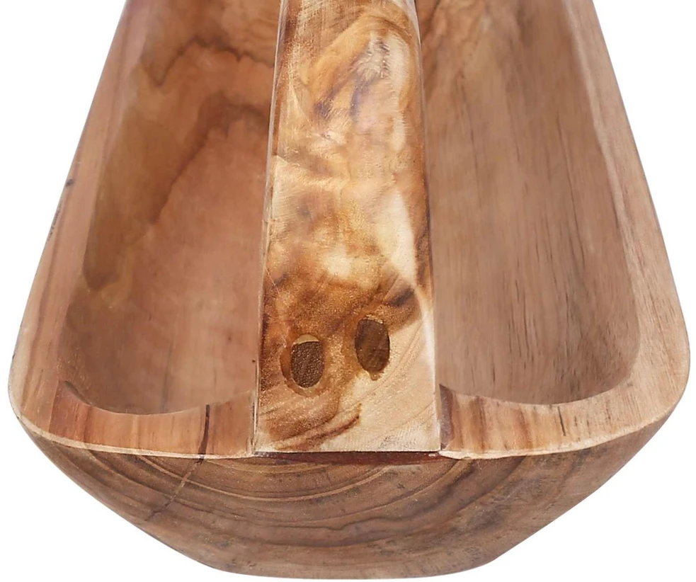 Fruit Bowl JEPARA Teak Brown 61 x 21 x 21 cm