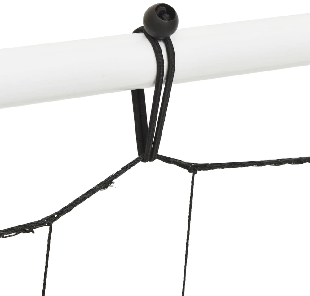 Futbolo atšokimo sienelė, balta/juoda, 184x61x123cm, plienas/PE