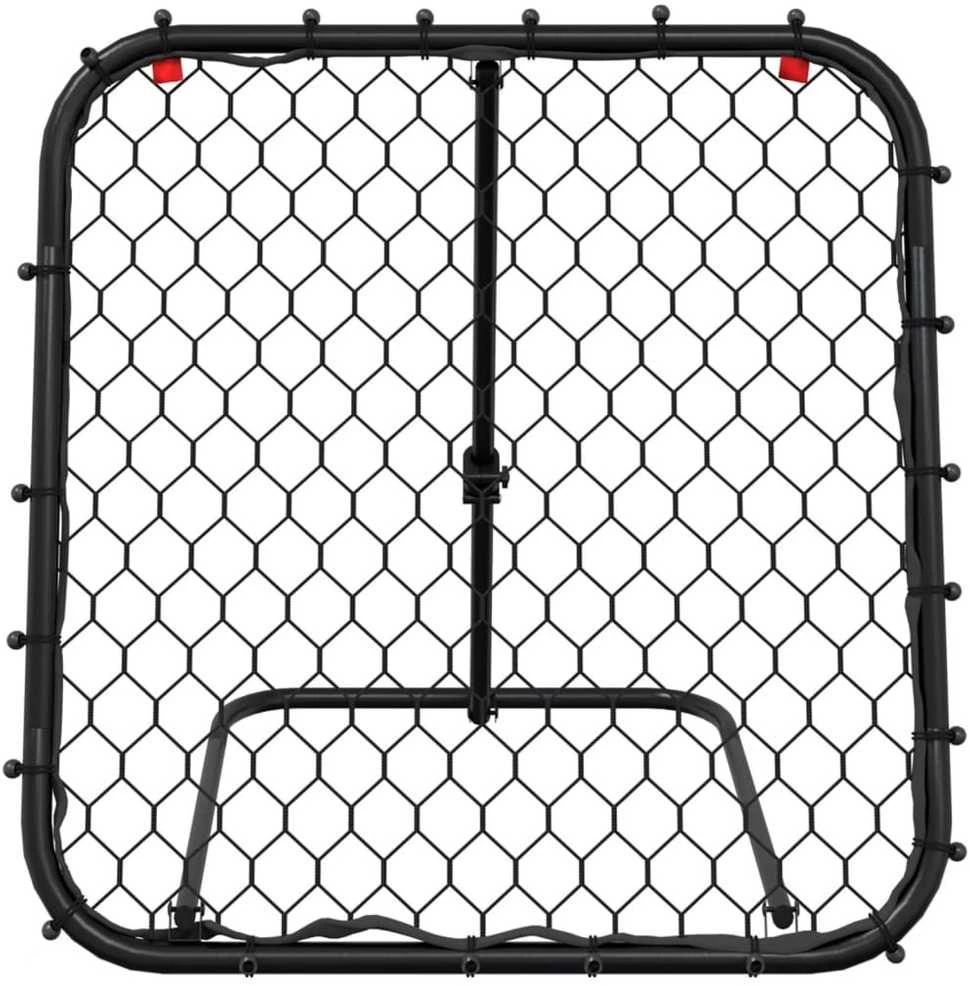 Futbolo kamuolio atšokimo sienelė, juoda, 84x73x60–80cm