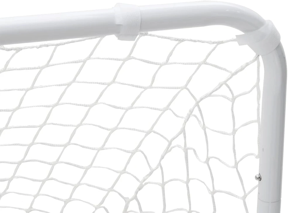 Futbolo vartai, balti, 122x81x81 cm, plienas