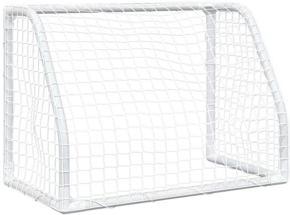 Futbolo vartai su kamuoliu, 2vnt., balti, 64x35x48cm, metalas