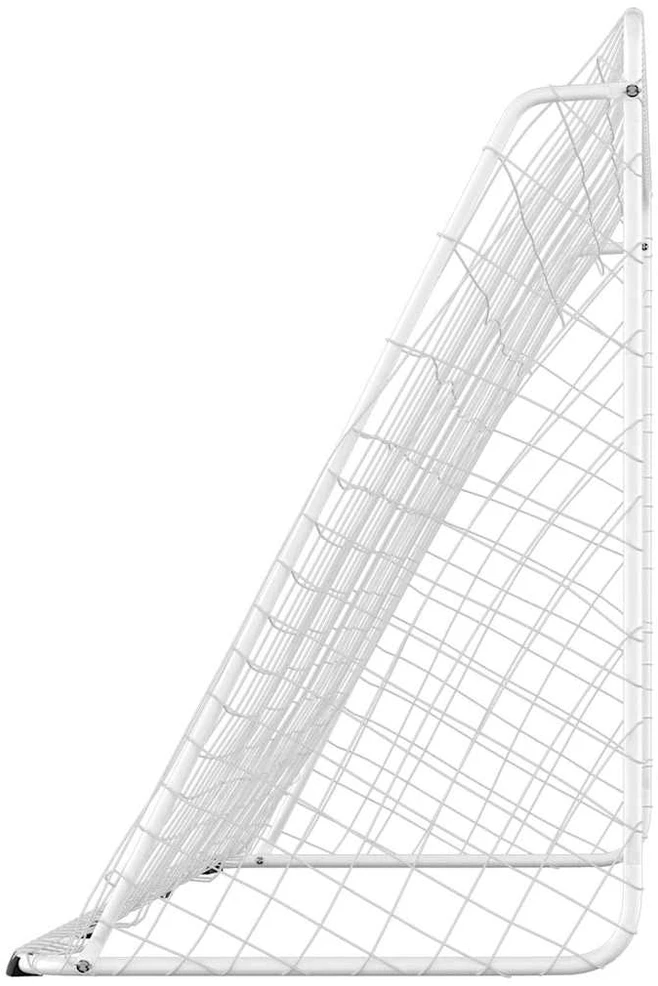 Futbolo vartai su tinklu, balti, 366x122x182cm, plienas
