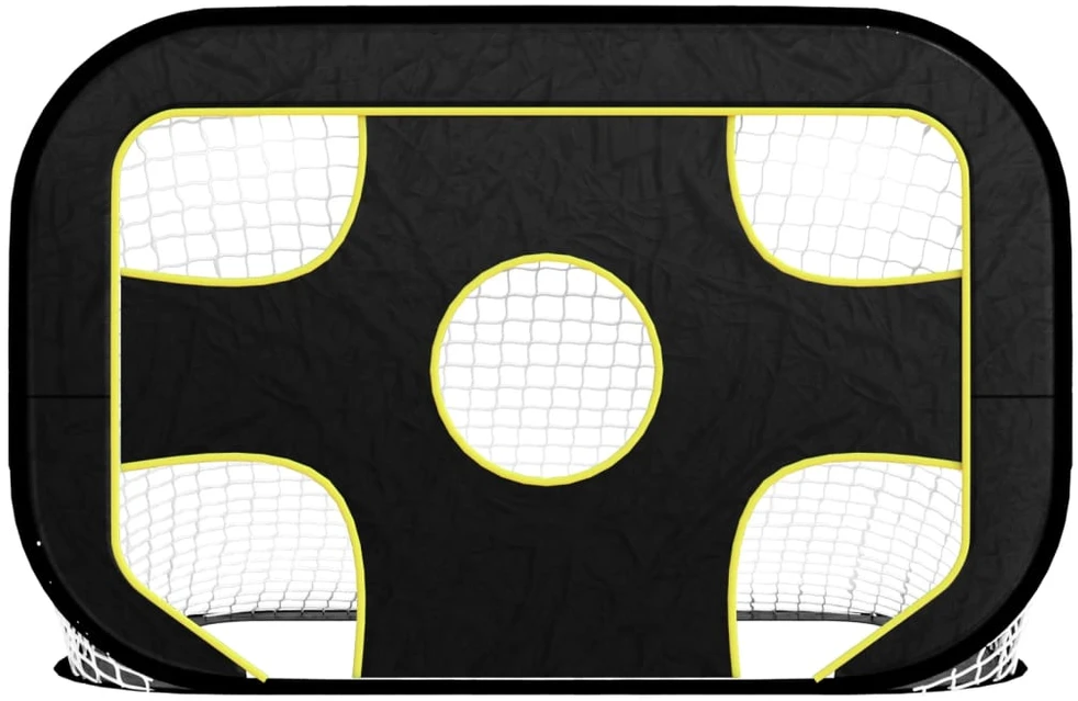 Futbolo vartai su tinklu ir taikiniu, 120x80x80cm, poliesteris