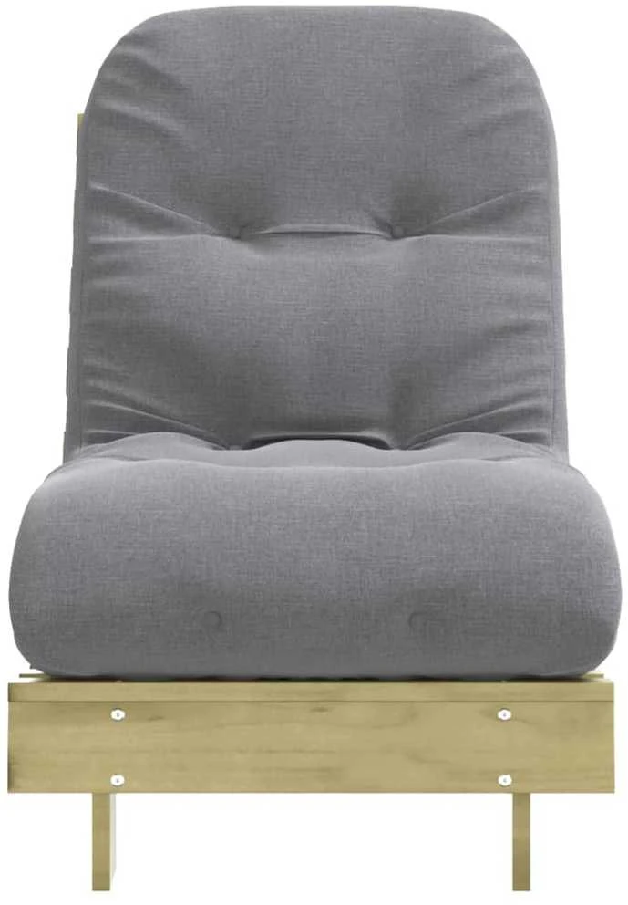 Futono sofa-lova su čiužiniu, 60x206x11cm, impregnuota pušis