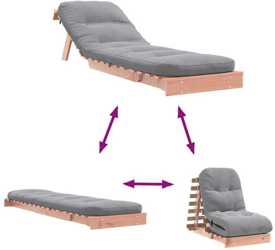 Futono sofa-lova su čiužiniu, 60x206x11cm, douglas eglė