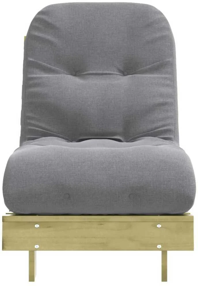 Futono sofa-lova su čiužiniu, 60x206x11cm, impregnuota pušis