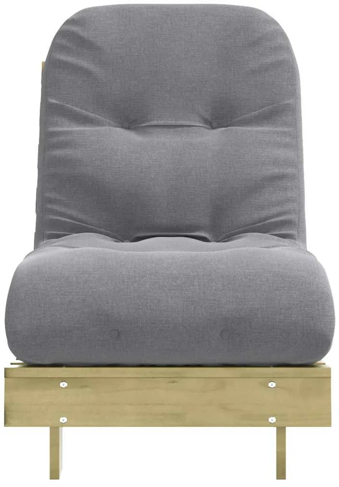 Futono sofa-lova su čiužiniu, 60x206x11cm, impregnuota pušis