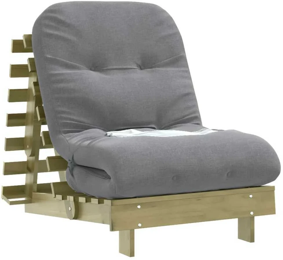 Futono sofa-lova su čiužiniu, 70x206x11cm, impregnuota pušis