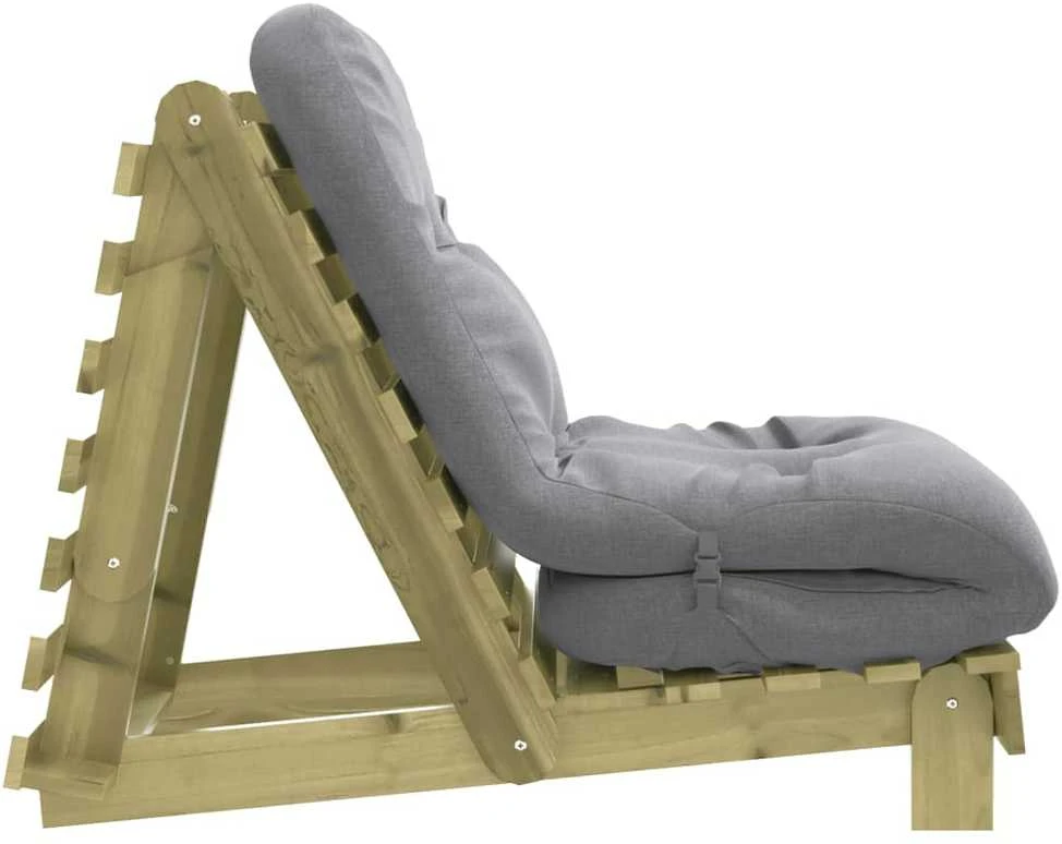 Futono sofa-lova su čiužiniu, 70x206x11cm, impregnuota pušis