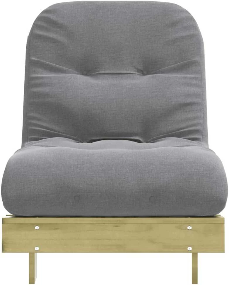 Futono sofa-lova su čiužiniu, 70x206x11cm, impregnuota pušis