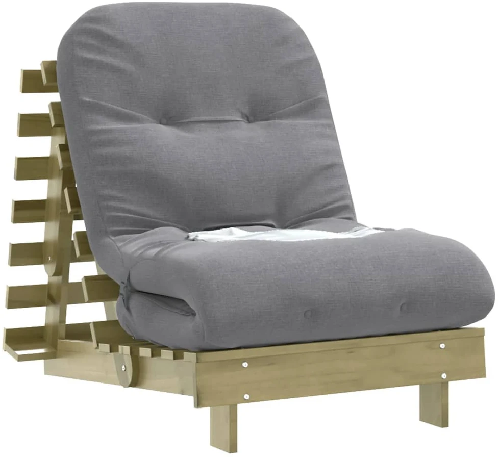 Futono sofa-lova su čiužiniu, 70x206x11cm, impregnuota pušis