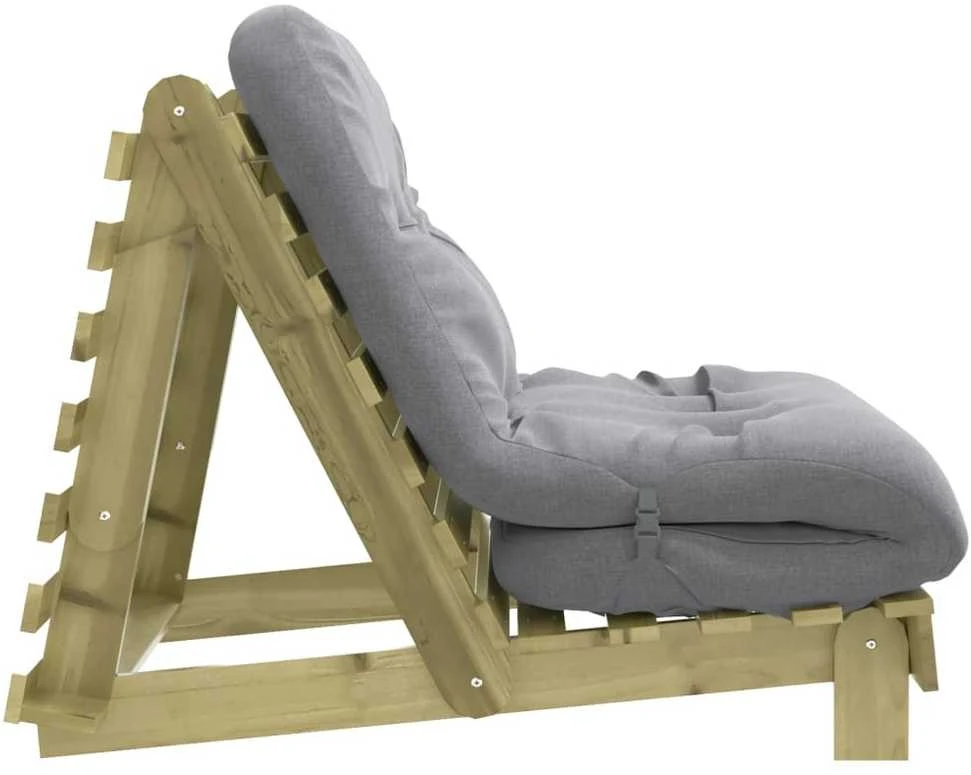 Futono sofa-lova su čiužiniu, 80x206x11cm, impregnuota pušis