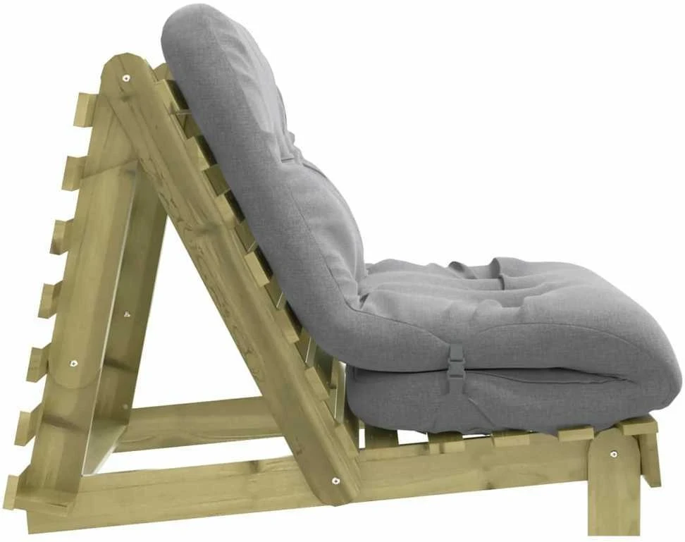 Futono sofa-lova su čiužiniu, 80x206x11cm, impregnuota pušis