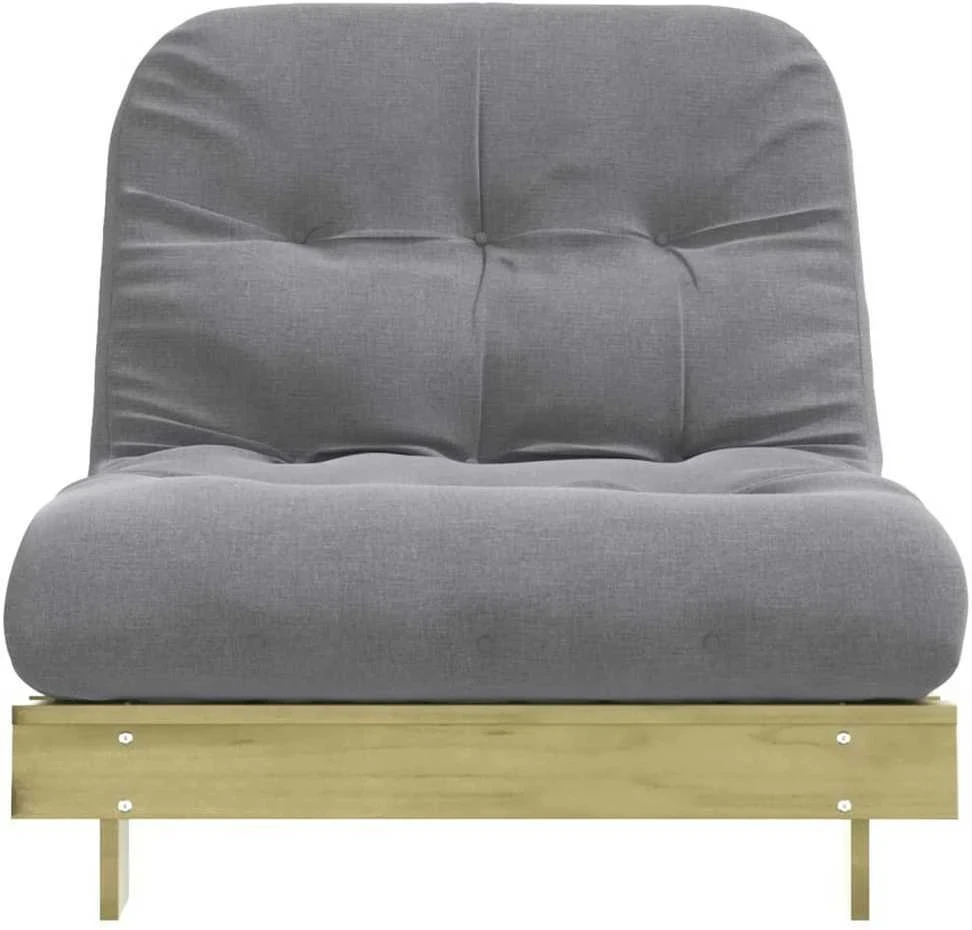 Futono sofa-lova su čiužiniu, 80x206x11cm, impregnuota pušis