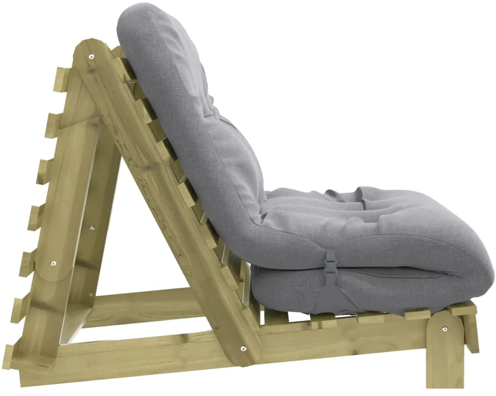 Futono sofa-lova su čiužiniu, 80x206x11cm, impregnuota pušis