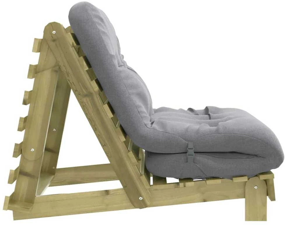 Futono sofa-lova su čiužiniu, 90x206x11cm, impregnuota pušis