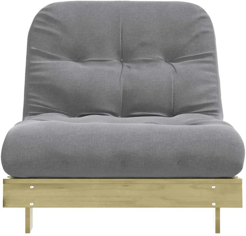Futono sofa-lova su čiužiniu, 90x206x11cm, impregnuota pušis