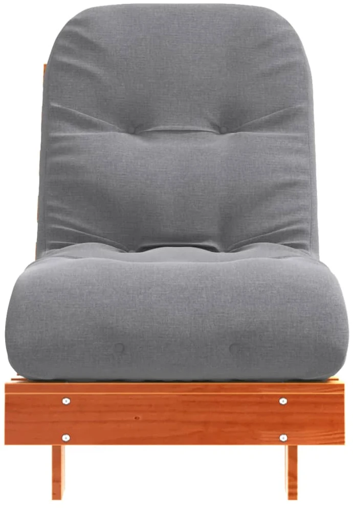 Futono sofa-lova su čiužiniu, vaško ruda, 60x206x11cm, pušis
