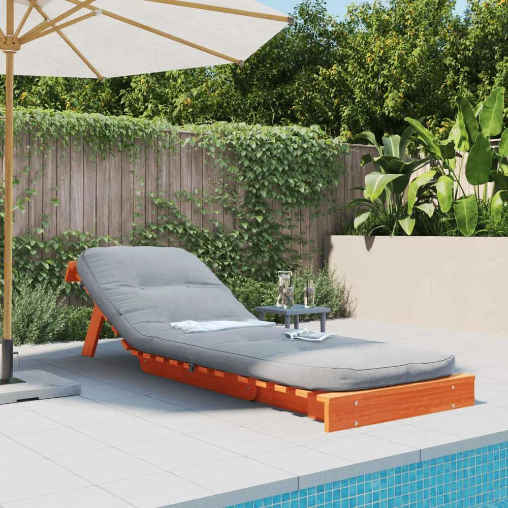 Futono sofa-lova su čiužiniu, vaško ruda, 70x206x11cm, pušis